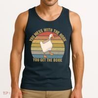 Mess With The Honk You Get The Bonk Makes A Funny Goose Meme For Every Gamer And Tank Top thumb 3