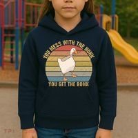 Mess With The Honk You Get The Bonk Makes A Funny Goose Meme For Every Gamer And Kids Hoodie thumb 3