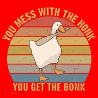 Mess With The Honk You Get The Bonk Makes A Funny Goose Meme For Every Gamer And Santa Hat thumb 1