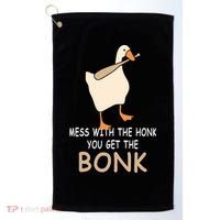 Mess With The Honk You Get The Bonk Golf Towel thumb 0