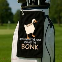 Mess With The Honk You Get The Bonk Golf Towel thumb 2