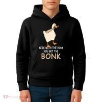 Mess With The Honk You Get The Bonk Kids Hoodie thumb 4