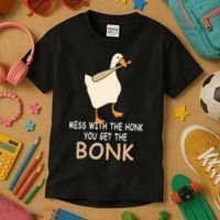 Mess With The Honk You Get The Bonk Kids T-Shirt thumb 3