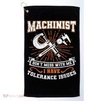 Machinist With Tolerance Issues Machinist Funny Golf Towel thumb 0