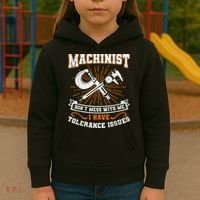 Machinist With Tolerance Issues Machinist Funny Kids Hoodie thumb 3
