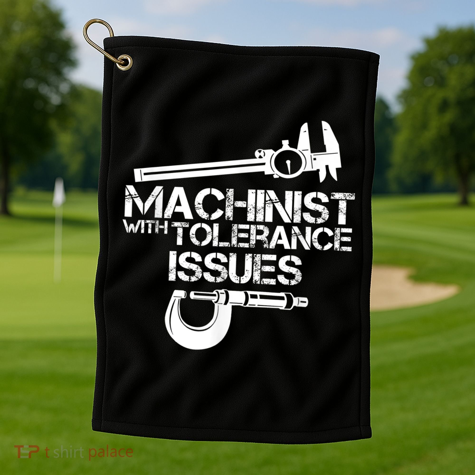 Machinist With Tolerance Issues.Machinist Funny Golf Towel
