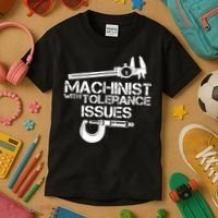 Machinist With Tolerance Issues.Machinist Funny Kids T-Shirt thumb 3
