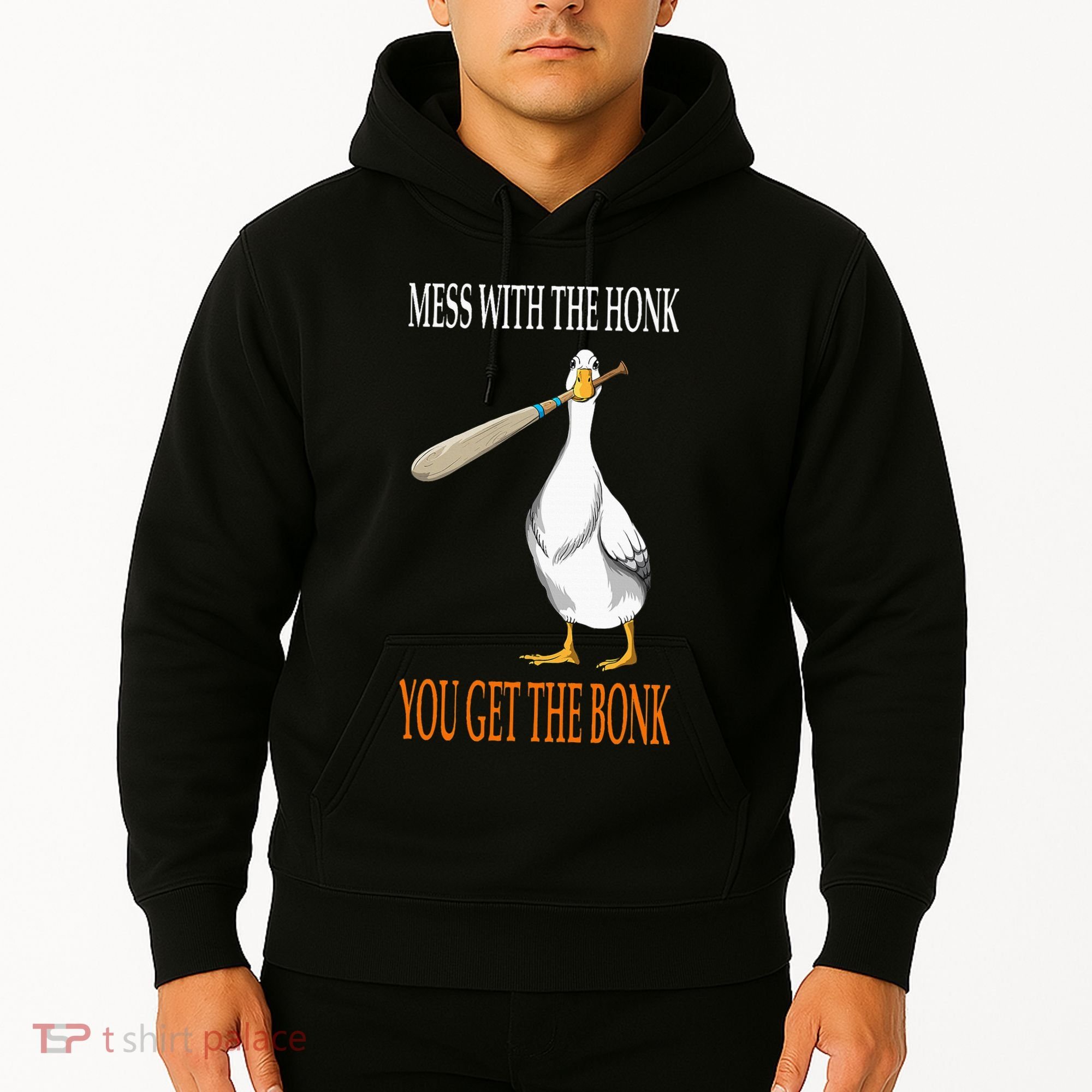 Mess With The Honk Goose Game Gamer Wooden Club Computer Hoodie