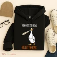 Mess With The Honk Goose Game Gamer Wooden Club Computer Hoodie thumb 4