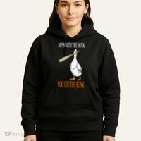 Mess With The Honk Goose Game Gamer Wooden Club Computer Hoodie thumb 5