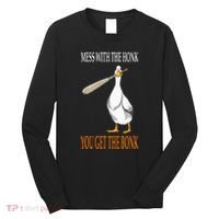 Mess With The Honk Goose Game Gamer Wooden Club Computer Long Sleeve Shirt thumb 0