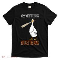 Mess With The Honk Goose Game Gamer Wooden Club Computer T-Shirt thumb 0