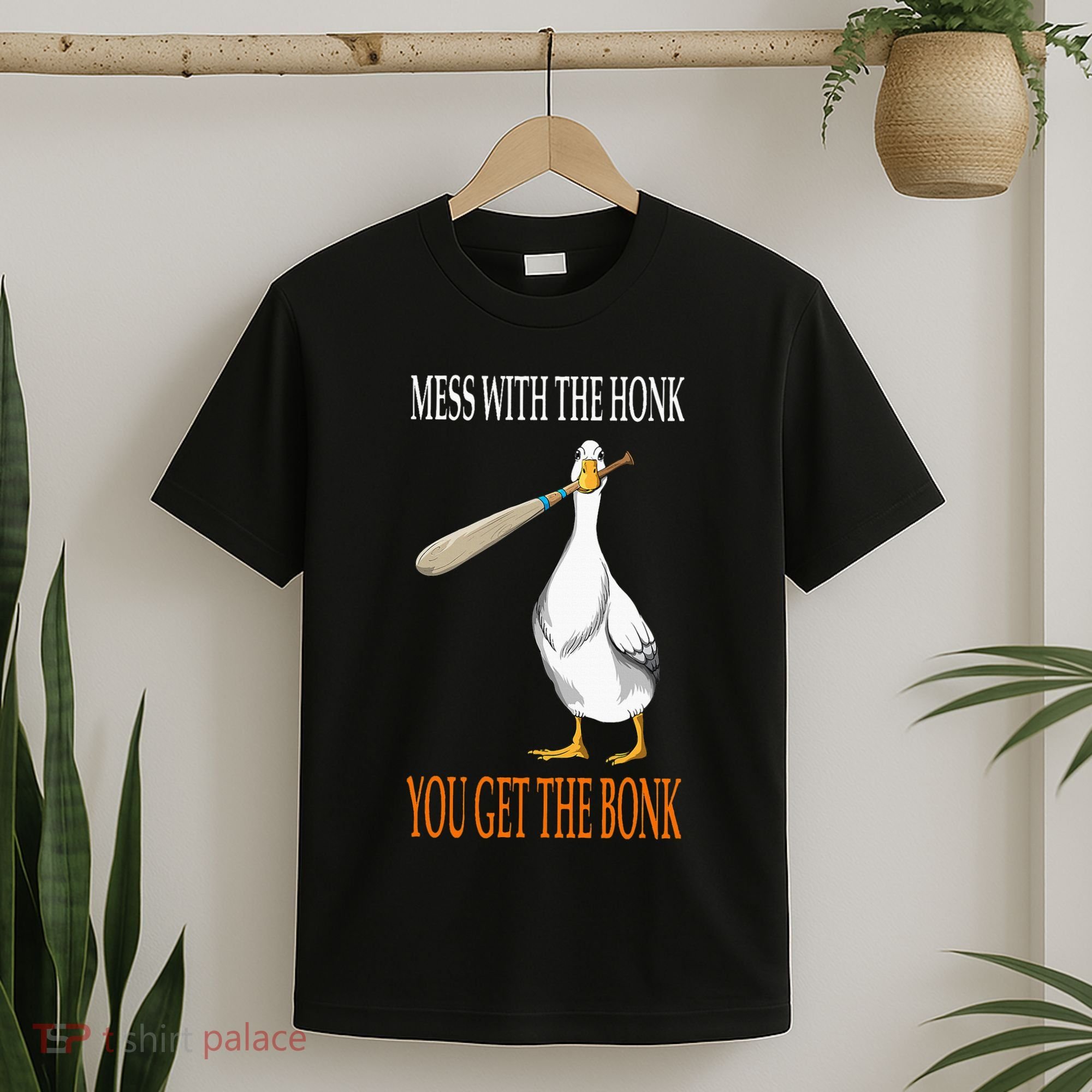 Mess With The Honk Goose Game Gamer Wooden Club Computer T-Shirt