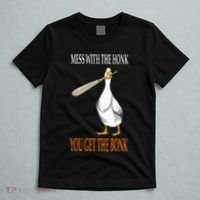 Mess With The Honk Goose Game Gamer Wooden Club Computer T-Shirt thumb 5