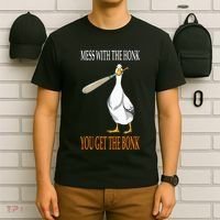 Mess With The Honk Goose Game Gamer Wooden Club Computer T-Shirt thumb 6