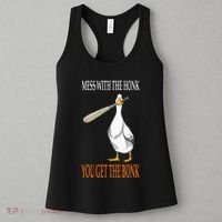 Mess With The Honk Goose Game Gamer Wooden Club Computer Women's Tank Top thumb 3