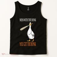Mess With The Honk Goose Game Gamer Wooden Club Computer Tank Top thumb 2