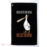Mess With The Honk Goose Game Gamer Wooden Club Computer Golf Towel thumb 0
