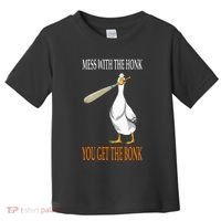 Mess With The Honk Goose Game Gamer Wooden Club Computer Toddler T-Shirt thumb 0