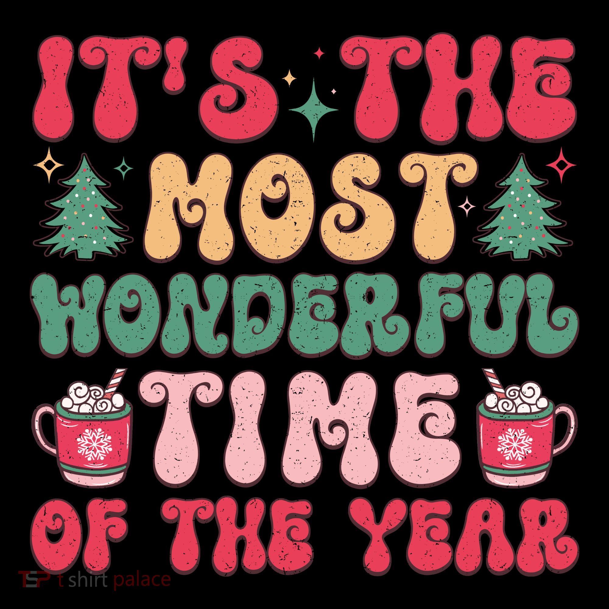 Most Wonderful Time Of The Year Festive Graphic Coffee Mug