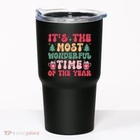 Most Wonderful Time Of The Year Festive Graphic Tumbler thumb 0
