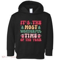 Most Wonderful Time Of The Year Festive Graphic Toddler Hoodie thumb 0
