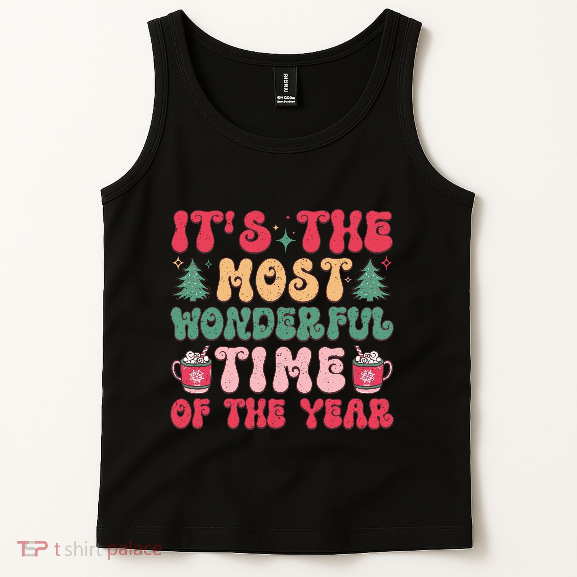 Most Wonderful Time Of The Year Festive Graphic Tank Top