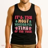 Most Wonderful Time Of The Year Festive Graphic Tank Top thumb 3