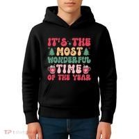 Most Wonderful Time Of The Year Festive Graphic Kids Hoodie thumb 4