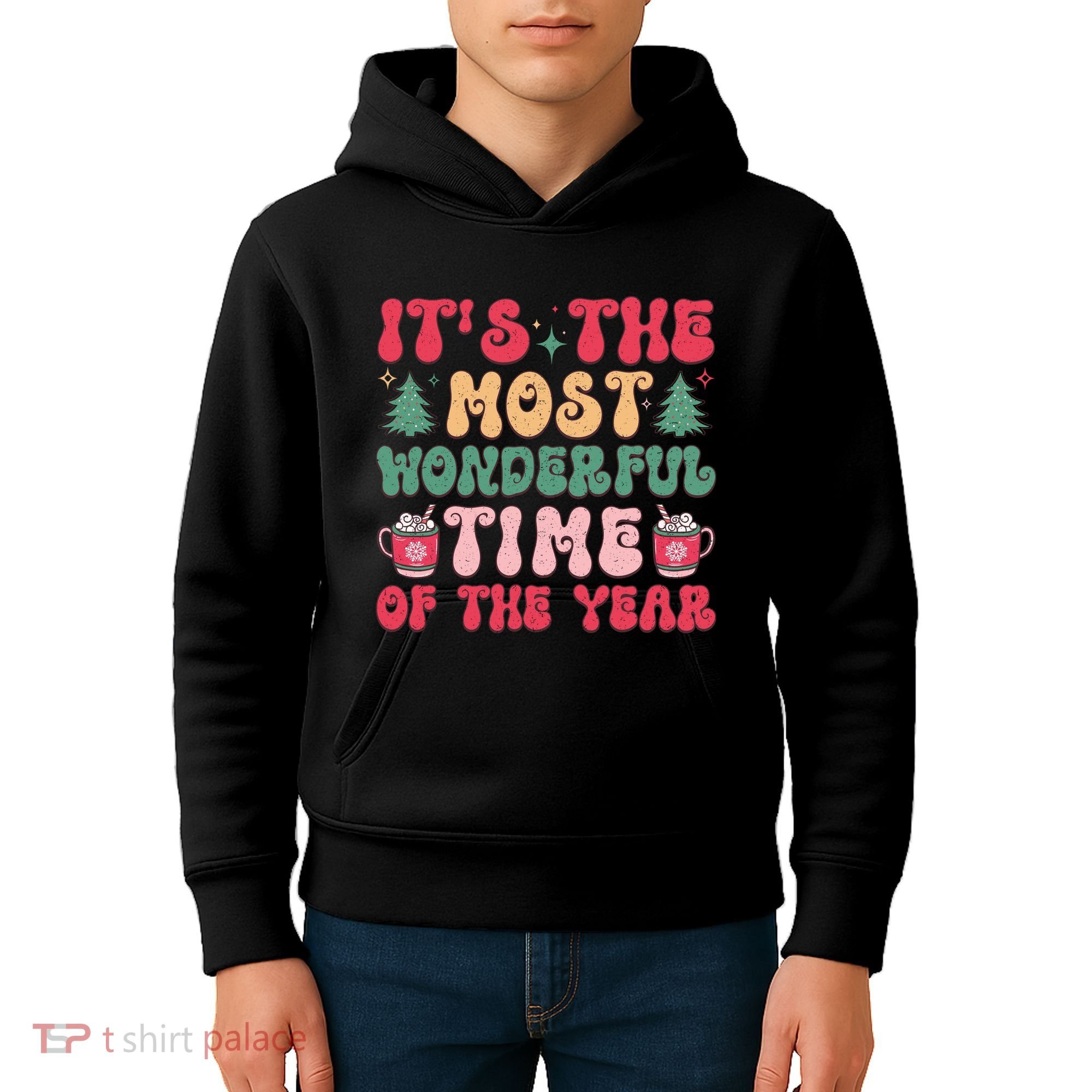 Most Wonderful Time Of The Year Festive Graphic Kids Hoodie