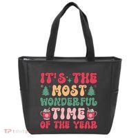Most Wonderful Time Of The Year Festive Graphic Tote Bag thumb 0