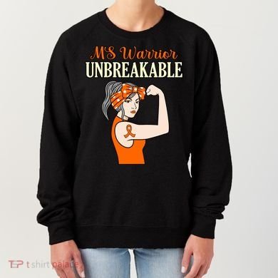 Ms Warrior Unbreakable Multiple Sclerosis Awareness Graphic Great Gift Women's Sweatshirt