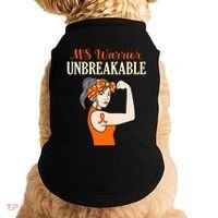 Ms Warrior Unbreakable Multiple Sclerosis Awareness Graphic Great Gift Doggie Tank thumb 0
