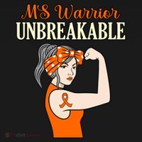 Ms Warrior Unbreakable Multiple Sclerosis Awareness Graphic Great Gift USA-Made Doggie Bandana thumb 2