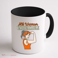 Ms Warrior Unbreakable Multiple Sclerosis Awareness Graphic Great Gift Coffee Mug thumb 1
