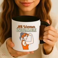 Ms Warrior Unbreakable Multiple Sclerosis Awareness Graphic Great Gift Coffee Mug thumb 3