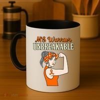 Ms Warrior Unbreakable Multiple Sclerosis Awareness Graphic Great Gift Coffee Mug thumb 4