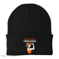 Ms Warrior Unbreakable Multiple Sclerosis Awareness Graphic Great Gift Beanie thumb 0