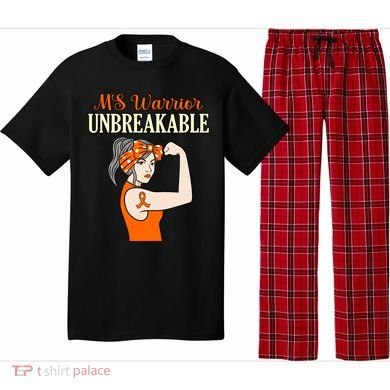 Ms Warrior Unbreakable Multiple Sclerosis Awareness Graphic Great Gift Pajama Set