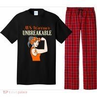 Ms Warrior Unbreakable Multiple Sclerosis Awareness Graphic Great Gift Pajama Set thumb 0
