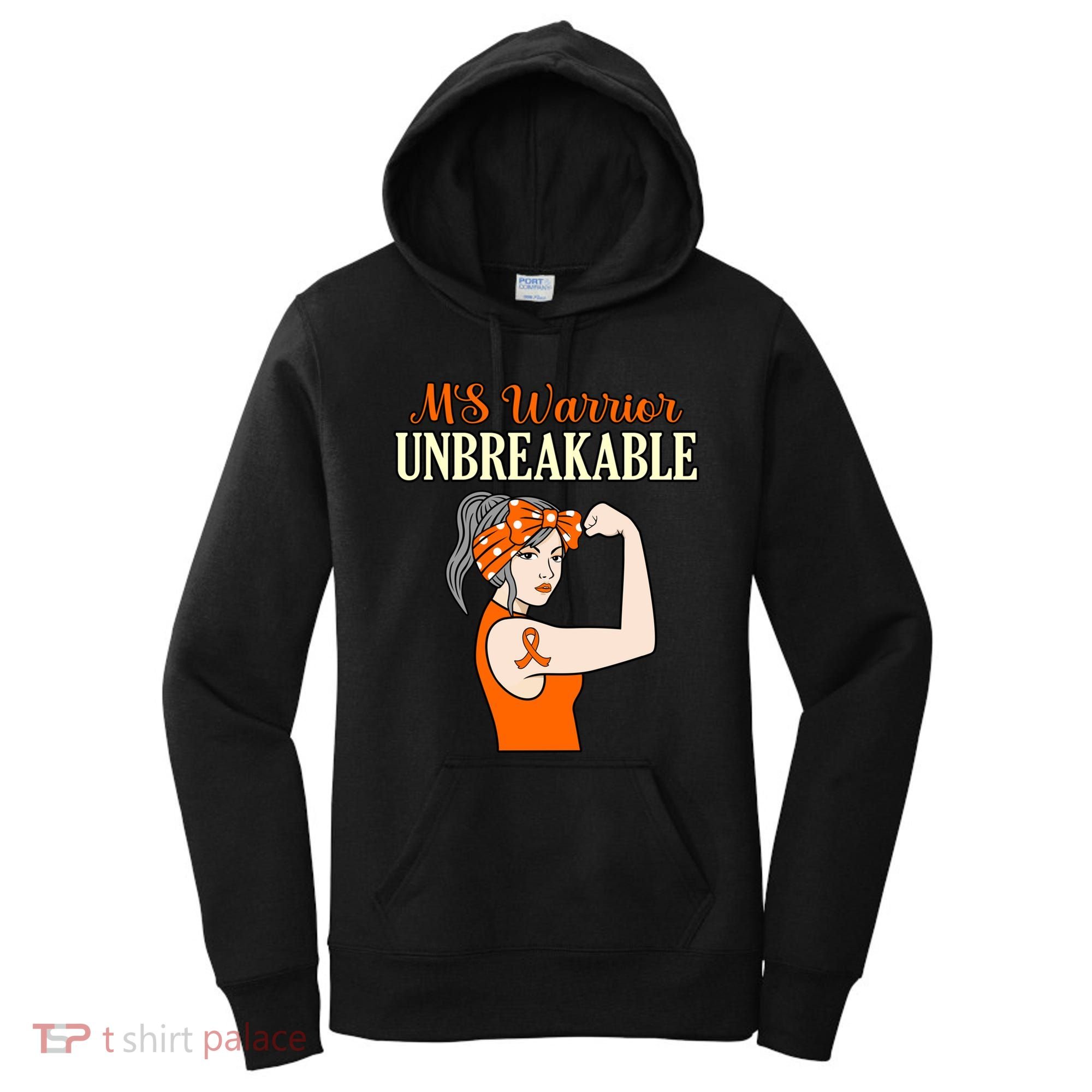 Ms Warrior Unbreakable Multiple Sclerosis Awareness Graphic Great Gift Women's Hoodie