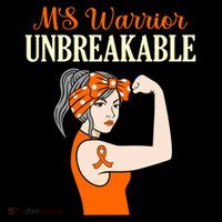 Ms Warrior Unbreakable Multiple Sclerosis Awareness Graphic Great Gift Women's Hoodie thumb 2