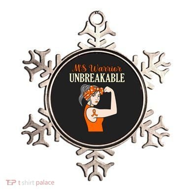 Ms Warrior Unbreakable Multiple Sclerosis Awareness Graphic Great Gift Ornament