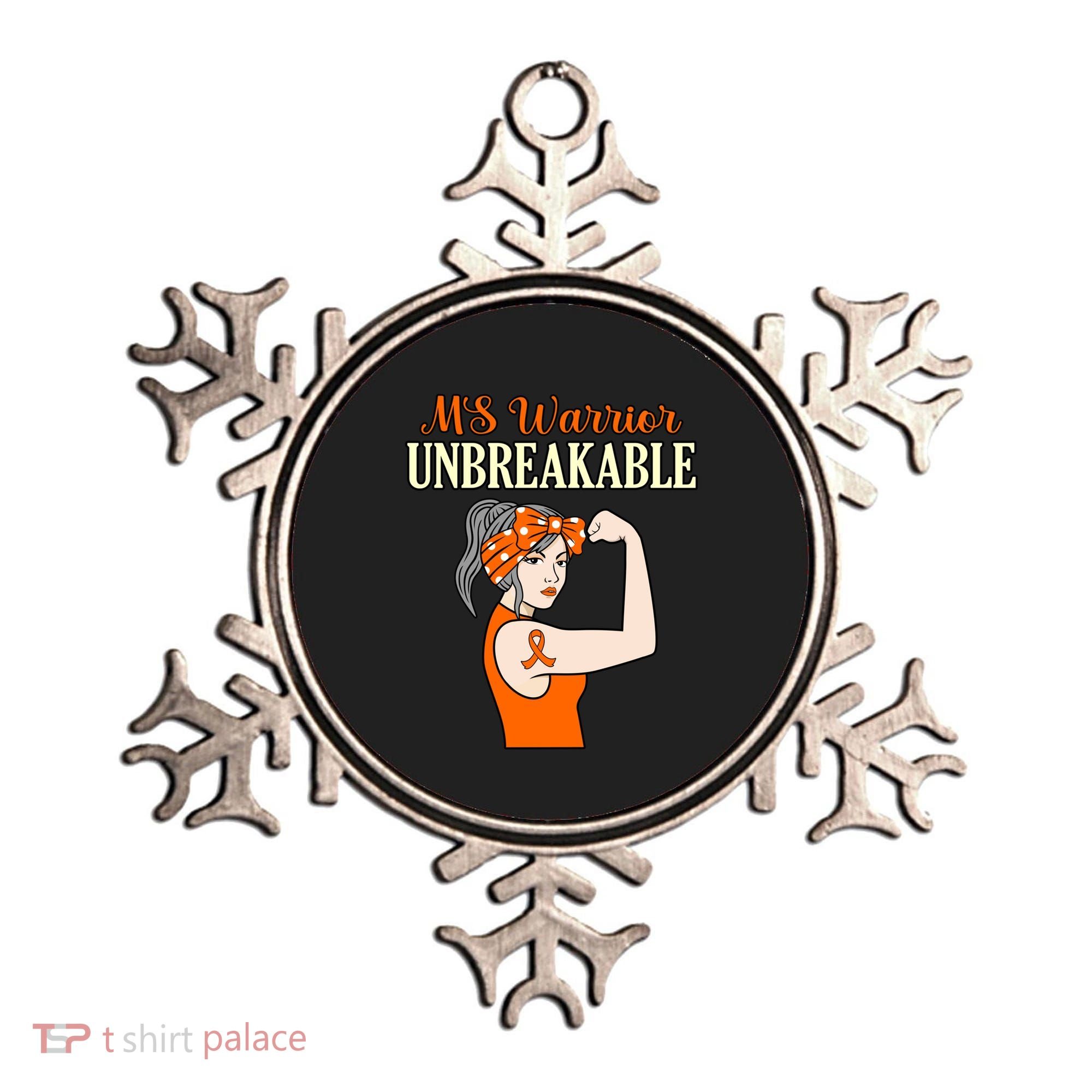 Ms Warrior Unbreakable Multiple Sclerosis Awareness Graphic Great Gift Ornament
