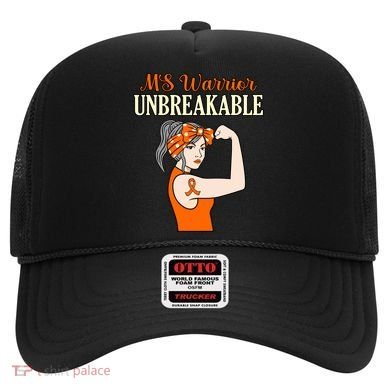 Ms Warrior Unbreakable Multiple Sclerosis Awareness Graphic Great Gift Hat