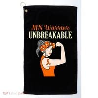 Ms Warrior Unbreakable Multiple Sclerosis Awareness Graphic Great Gift Golf Towel thumb 0