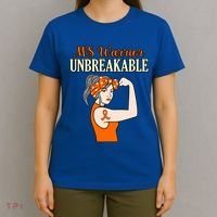 Ms Warrior Unbreakable Multiple Sclerosis Awareness Graphic Great Gift T-Shirt thumb 4