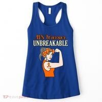 Ms Warrior Unbreakable Multiple Sclerosis Awareness Graphic Great Gift Women's Tank Top thumb 0