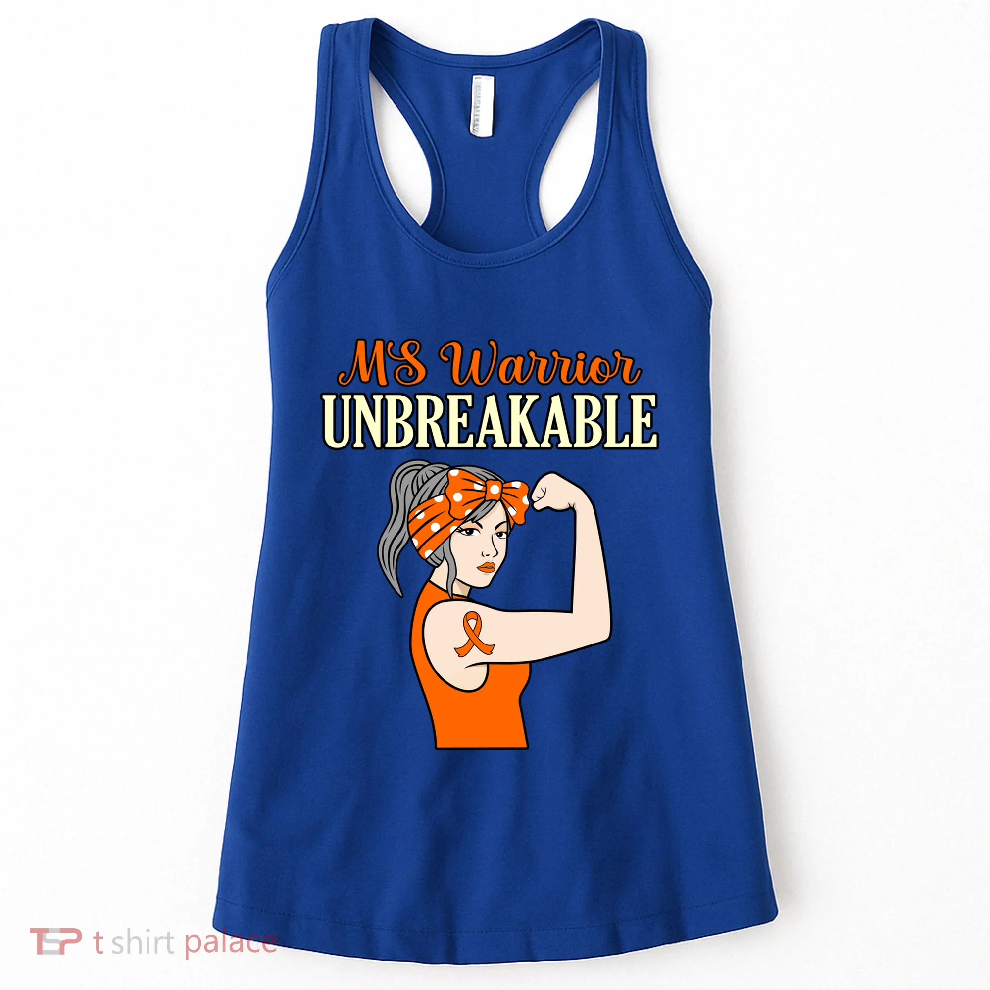 Ms Warrior Unbreakable Multiple Sclerosis Awareness Graphic Great Gift Women's Tank Top