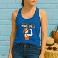 Ms Warrior Unbreakable Multiple Sclerosis Awareness Graphic Great Gift Women's Tank Top thumb 2